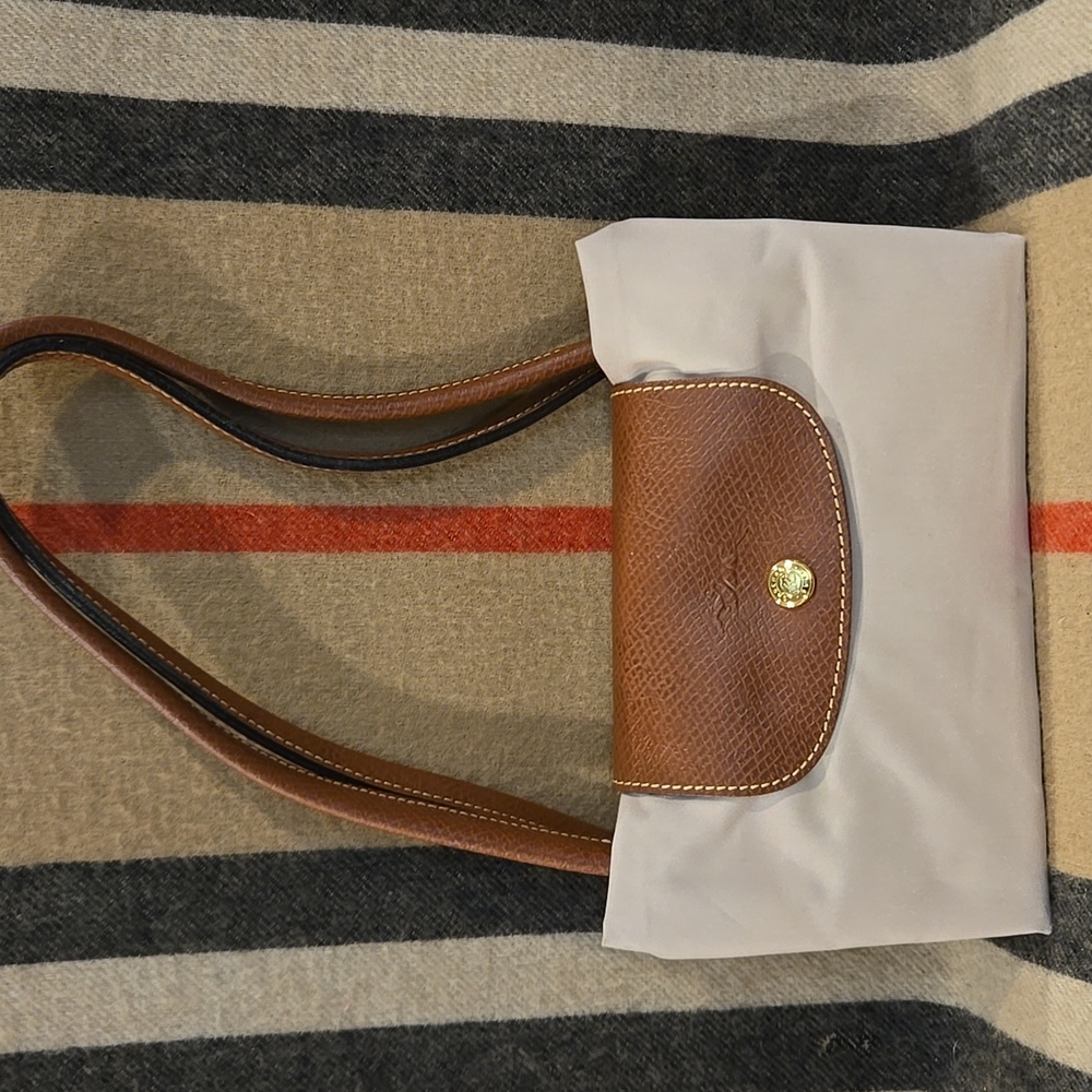 Longchamp Brown and Cream Bag